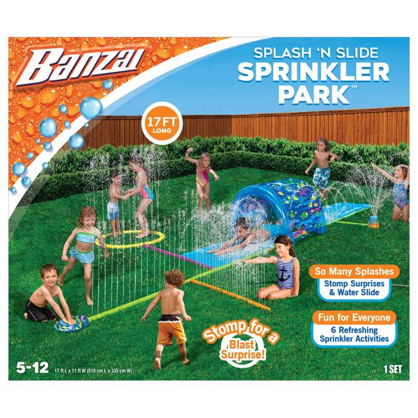 Photo of Splash 'N Slide 2-in-1 Sprinkler/Tunnel Slide Summer Play Park