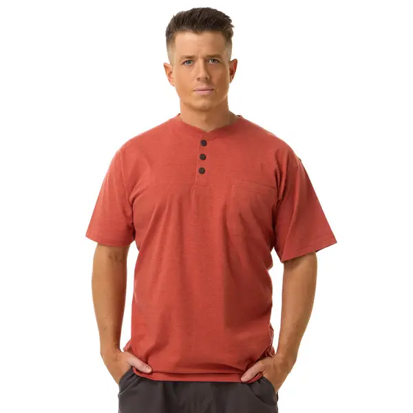 Work N' Sport Men's Short Sleeve Jersey Henley - 74569-026WS-M Work N' Sport Men's Short Sleeve Jersey Henley - 74569-026WS-M