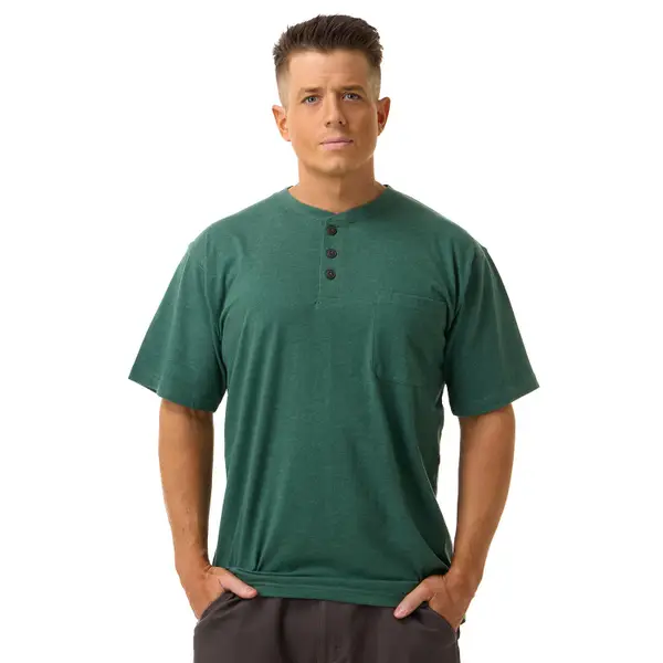 Work N' Sport Men's Short Sleeve Jersey Henley - 74569-026WS-M
