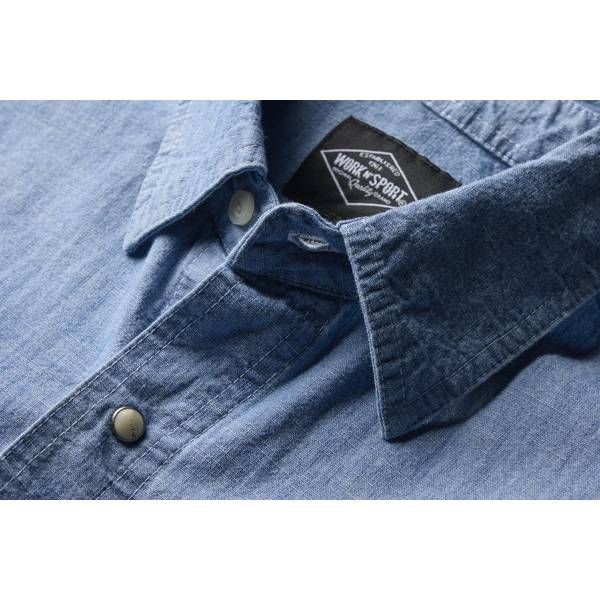 Work N' Sport Men's Long Sleeve Chambray Shirt - 15350-120WS-M