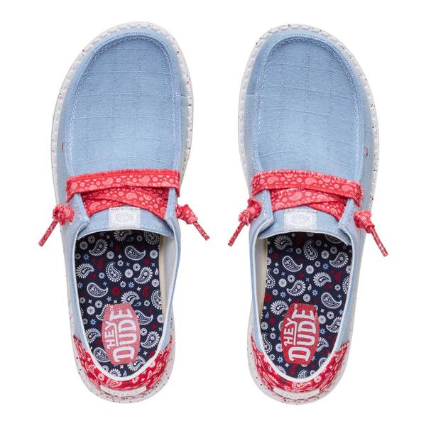Hey Dude Women's Wendy Americana Paisley Shoes - 45417-4ZU-6