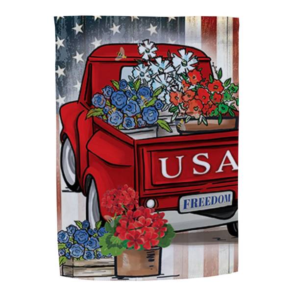 Photo of USA Truck Suede Garden Flag