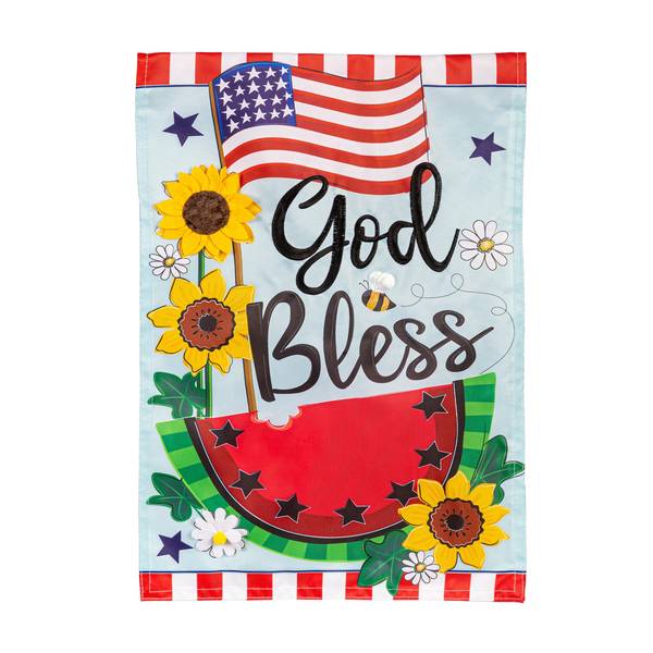 Photo of God Bless Patriotic Garden Flag