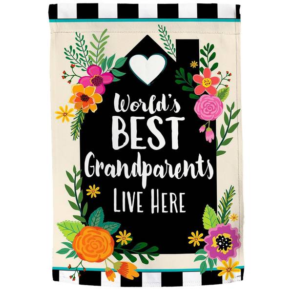 Photo of World's Best Grandparents Garden Flag