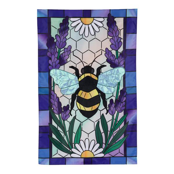 Photo of Lavender Honey Bee House Flag