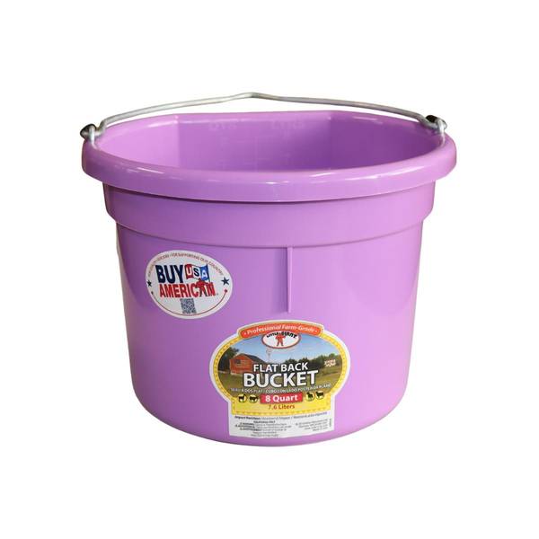 Photo of 8 Quart DuraFlex Flat Back Plastic Bucket