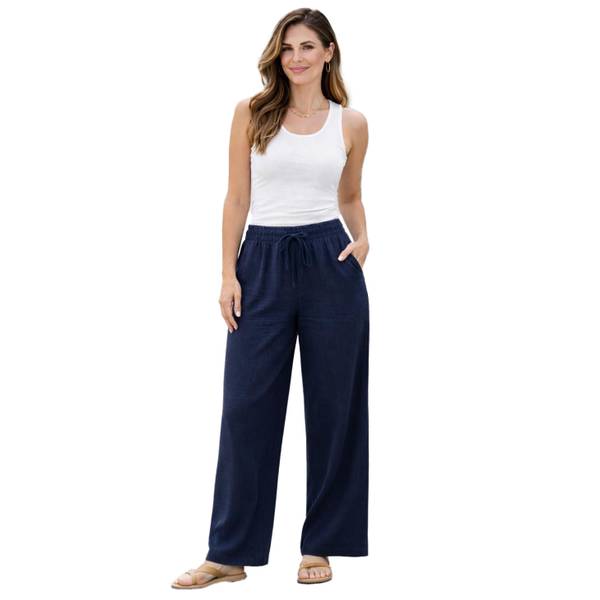 Photo of Women's Double Gauze Wide Leg Pants