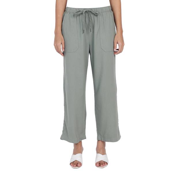 Photo of Women's 25" Cotton Rayon Blend Light Denim Crop Pants