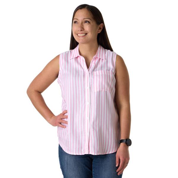 Photo of Women's Sleeveless 100% Rayon Stripe Top