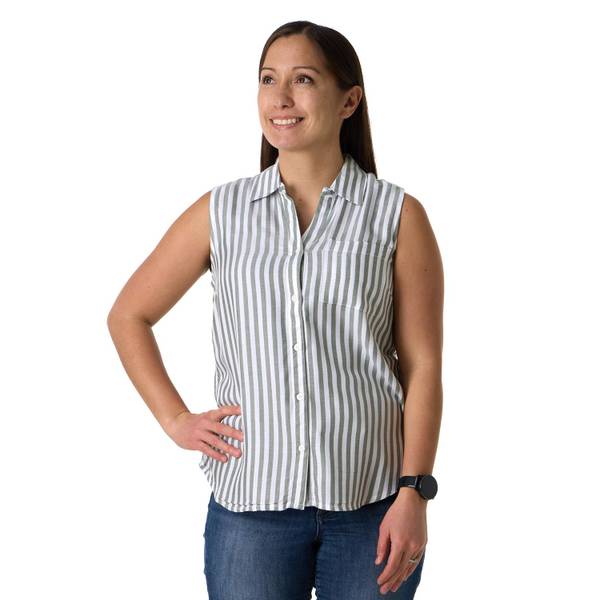 Photo of Women's Sleeveless 100% Rayon Stripe Top