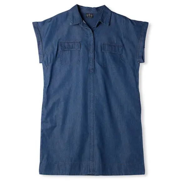 denim t shirt dress Vineyard Vines Womens Chambray Popover Dress – ShopCGX main image 0