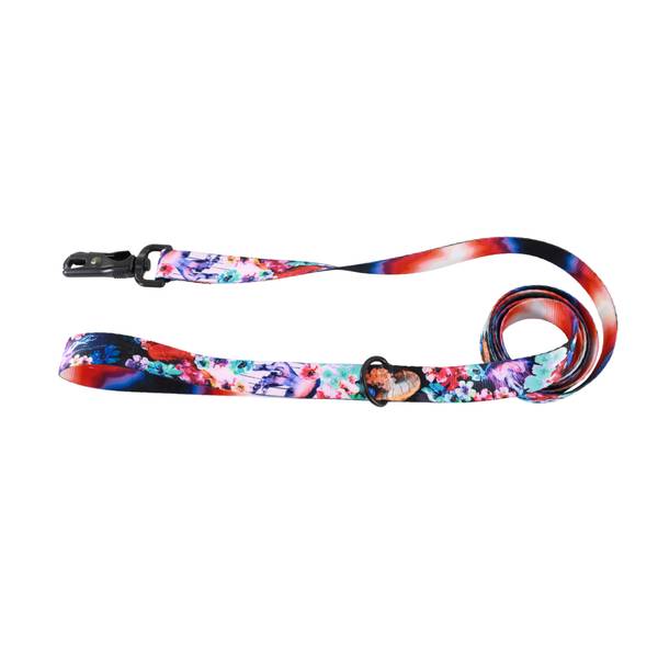 Photo of 1" x 6' Medium/Large Floral Jelly Dog Leash