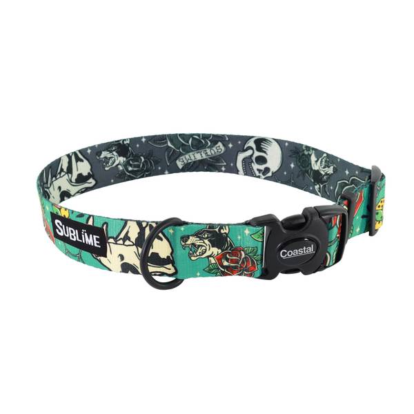 Photo of 1 1/2" x 18"-26" Large Tattoo Sleeve Adjustable Dog Collar