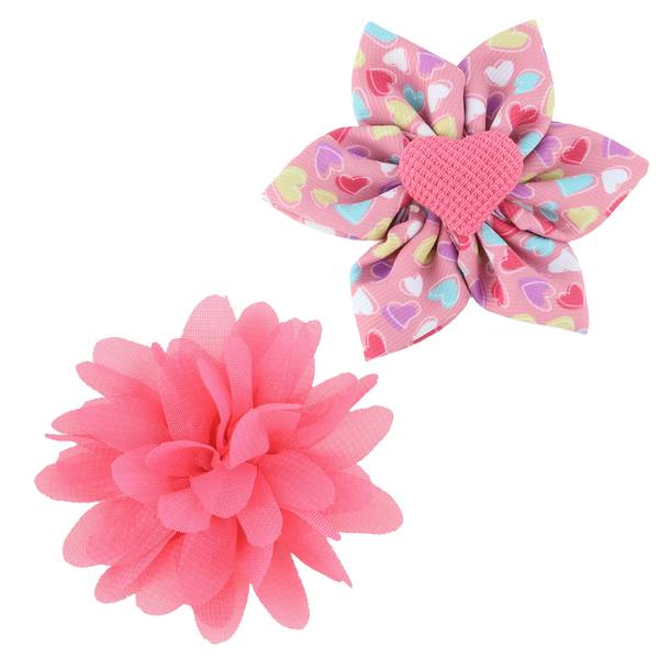 Photo of 2-Pack Petite Pink/Heart Flower Charming Embellishment