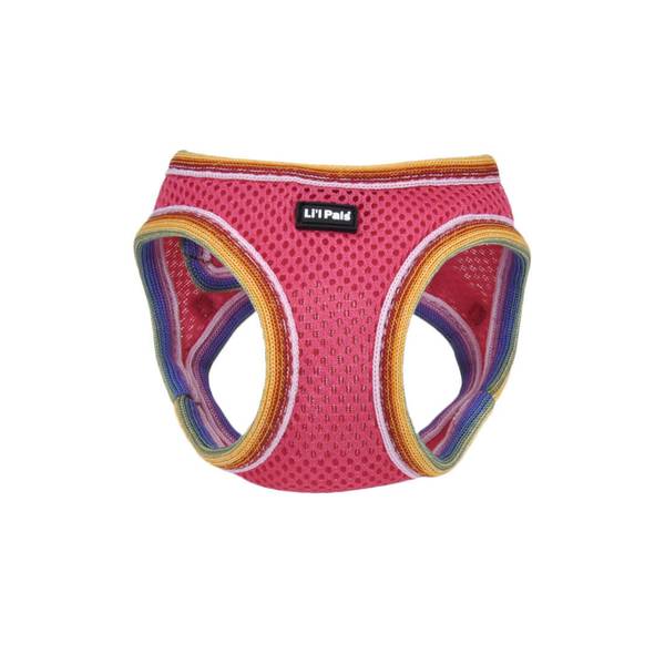 Photo of 3/8" x 10"-12" Small Bright Pink Comfort Mesh Dog Harness