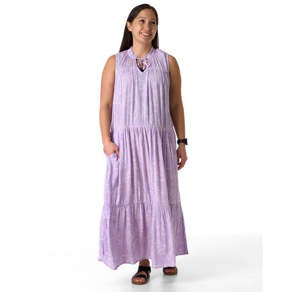 Photo of Women's Sleeveless Ruffle Collar Tiered Dress