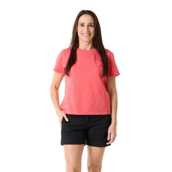 Photo of Women's Crew Neck Short Sleeve Solid Slub Tee