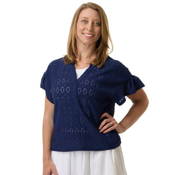 Photo of Women's Short Sleeve Fashion Henley Top