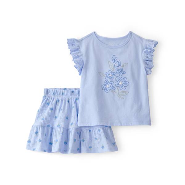 Photo of Toddler Girl's 2-Piece Floral Top Skort Set