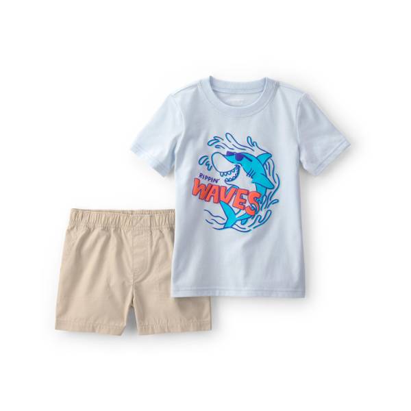 Photo of Toddler Boys 2-Piece Shark Top Short Set