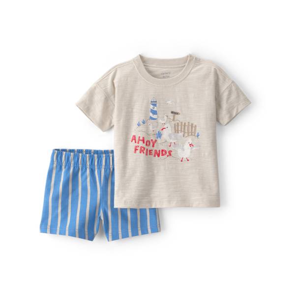 Photo of Toddler Boys 2-Piece Seagull Top Short Set