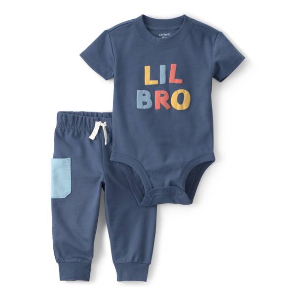 Photo of Infant Boys 2-Piece 'Lil Bro' Bodysuit Pant Set