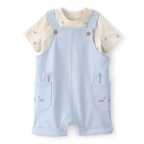 Photo of Infant Boy's 2-Piece Easter Bunny Shortall Set