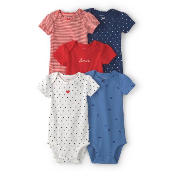 Photo of Infant Girls 5-Pack Beach Multipack Bodysuits