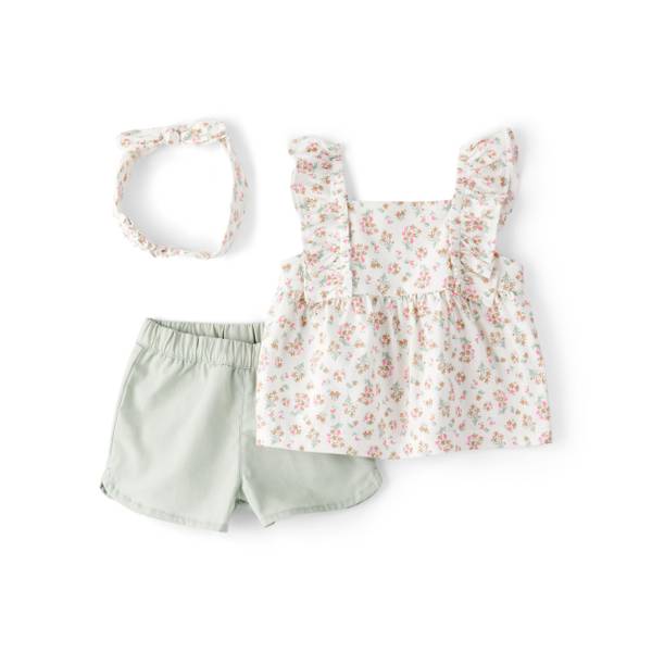 Photo of Infant Girls 3-Piece Top Short Set