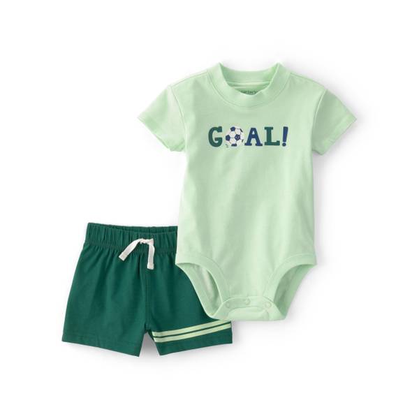 Photo of Infant Boys 2-Piece Goal Striped Short-Sleeve Bodysuit Short Set