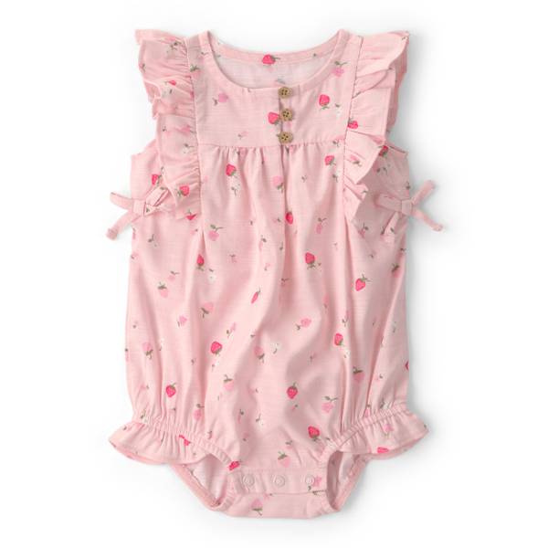 Photo of Infant Girl's Strawberry Sleeveless Romper
