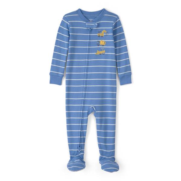 Photo of Infant Boys Construction Striped 100% Cotton Snug Fit Pajama Set