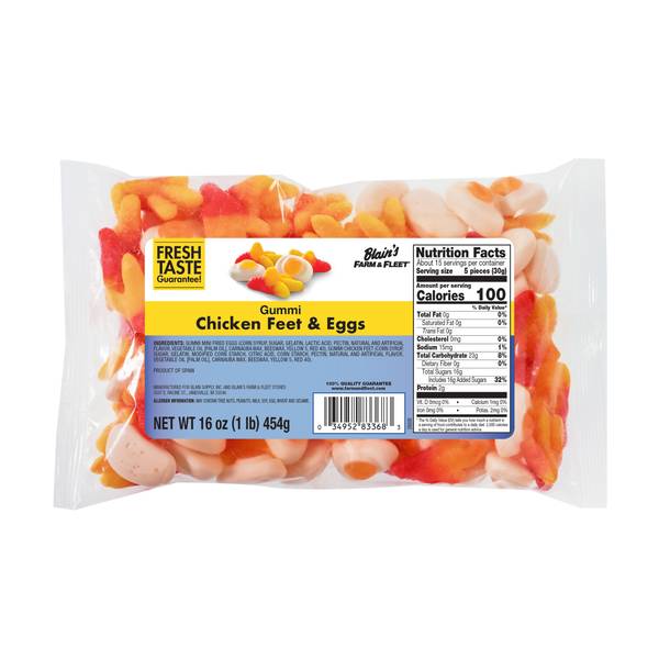 Photo of 16 oz Chicken Feet and Eggs Gummi