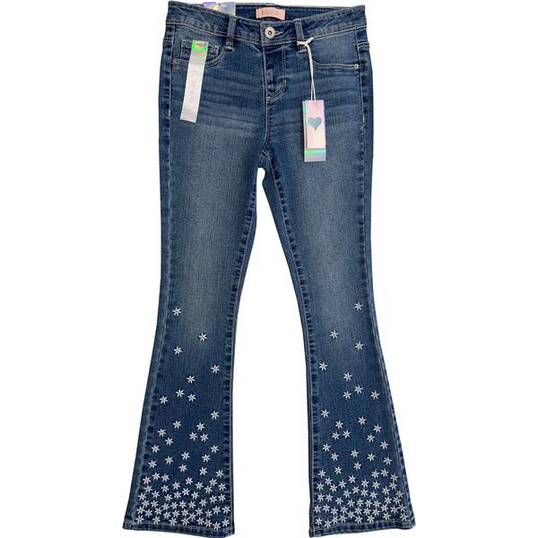 Photo of Gir's Mini Floral Embroidery Flare Jeans