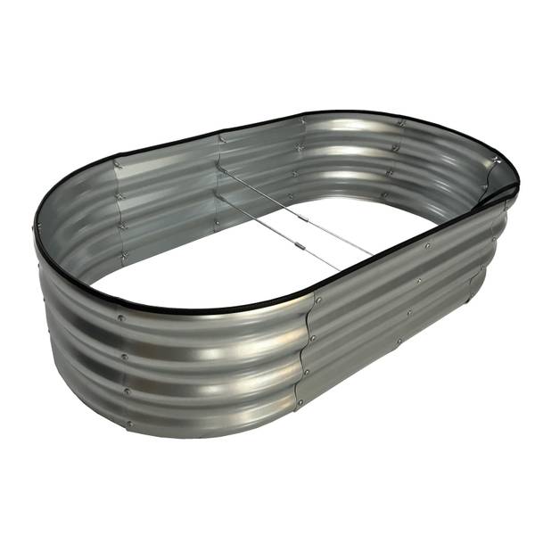 Photo of 6' x 3' Galvanized Corrugated Oval Garden Bed