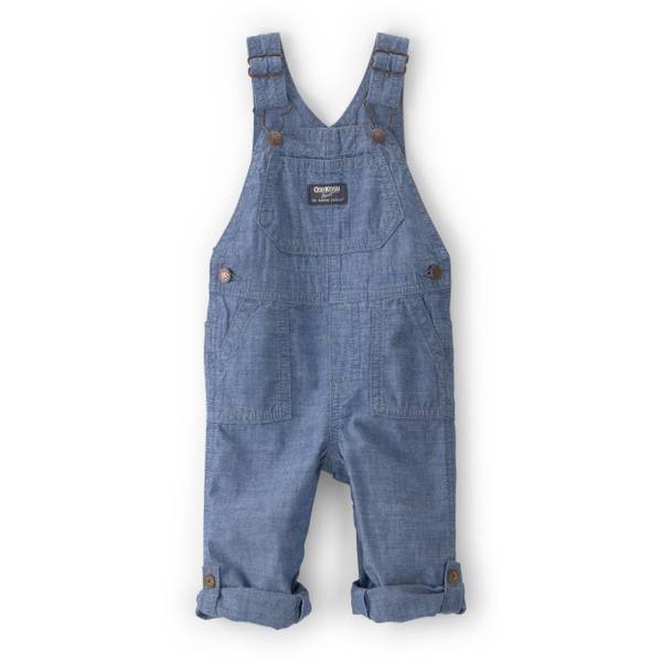 Photo of Infant Boy's Chambray Cuffed Overalls