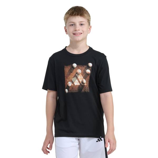 Photo of Boy's Short Sleeve 3-Bar Baseball Plate Tee