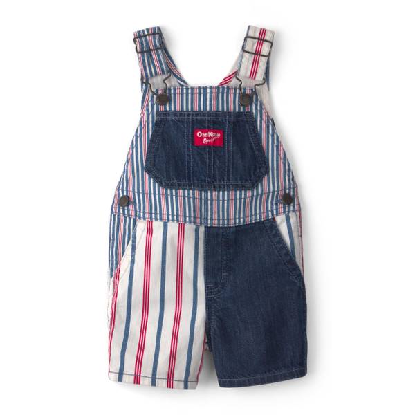 Photo of Infant Boy's Patchwork Striped Shortall