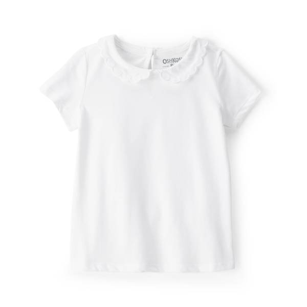 Photo of Toddler Girl's Scalloped Collar Short-Sleeve Top