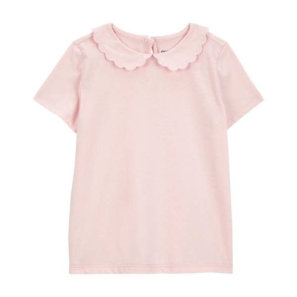 Photo of Toddler Girl's Scalloped Collar Short-Sleeve Top