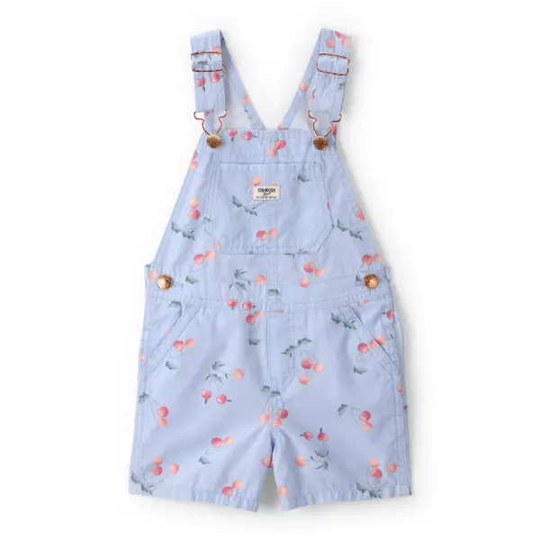 Oshkosh Toddler Girls Cherry Canvas Shortall - 2U527110-2T