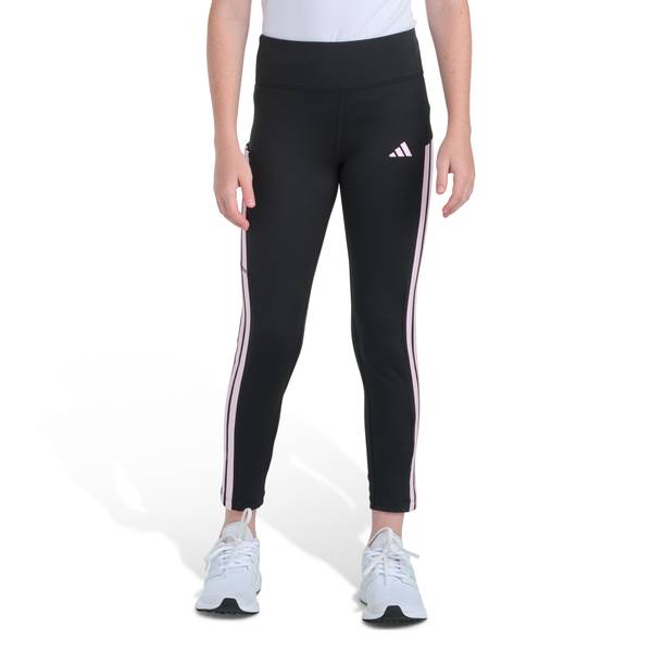 Photo of Girl's Detached Waistband 3-Stripe Cell Phone Pocket Leggings