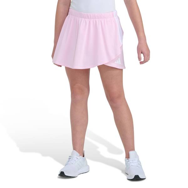 Photo of Girl's Elastic Waistband Faux Wrapped Skort