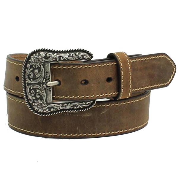 Photo of Women's Brown Belt with Heavy Stitching