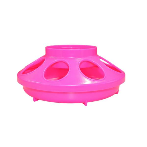 Photo of 1 Quart Hot Pink Plastic Poultry Feeder Base