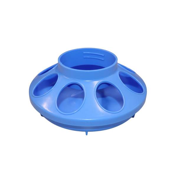 Photo of 1 Quart Berry Blue Plastic Poultry Feeder Base