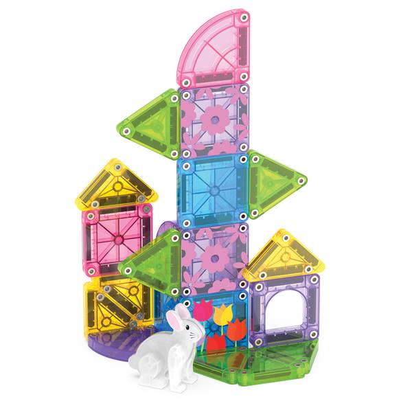 Magna-Tiles 24-Piece microMAGS Spring Garden Travel Set