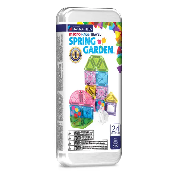 Magna-Tiles 24-Piece microMAGS Spring Garden Travel Set