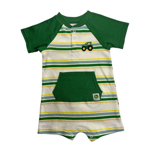 Photo of Infant Boys' Tractor Stripe Romper