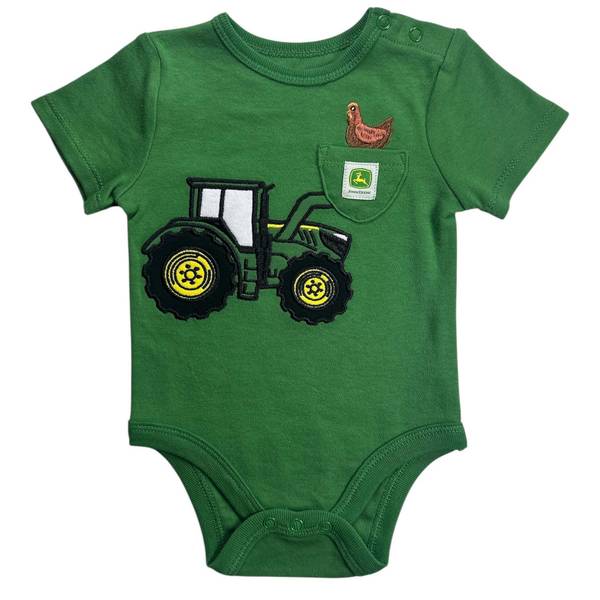 Photo of Infant Boys' Chicken Scoop Tractor Applique Bodysuit
